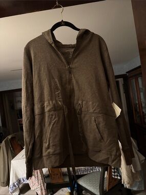 Preswick & Moore Olive Brown Hooded Zip Jacket